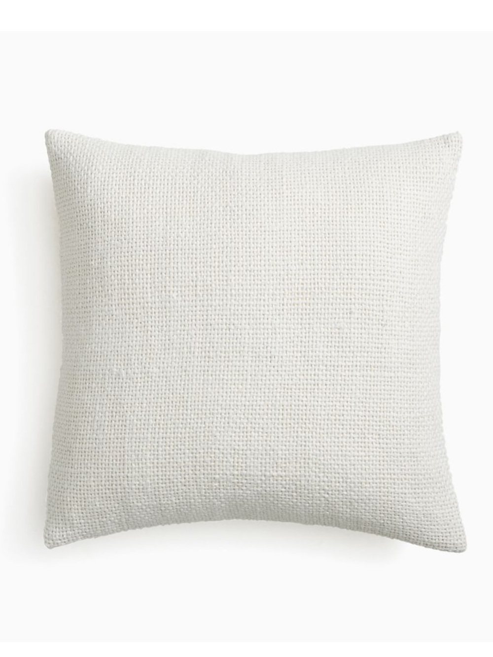 West Elm Two Tone Chunky White Linen Pillow Cover 20x20